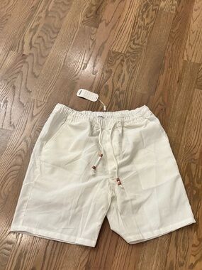 Coofandy Amazon Nwt White Drawstring Golf Shorts M Fast Ship